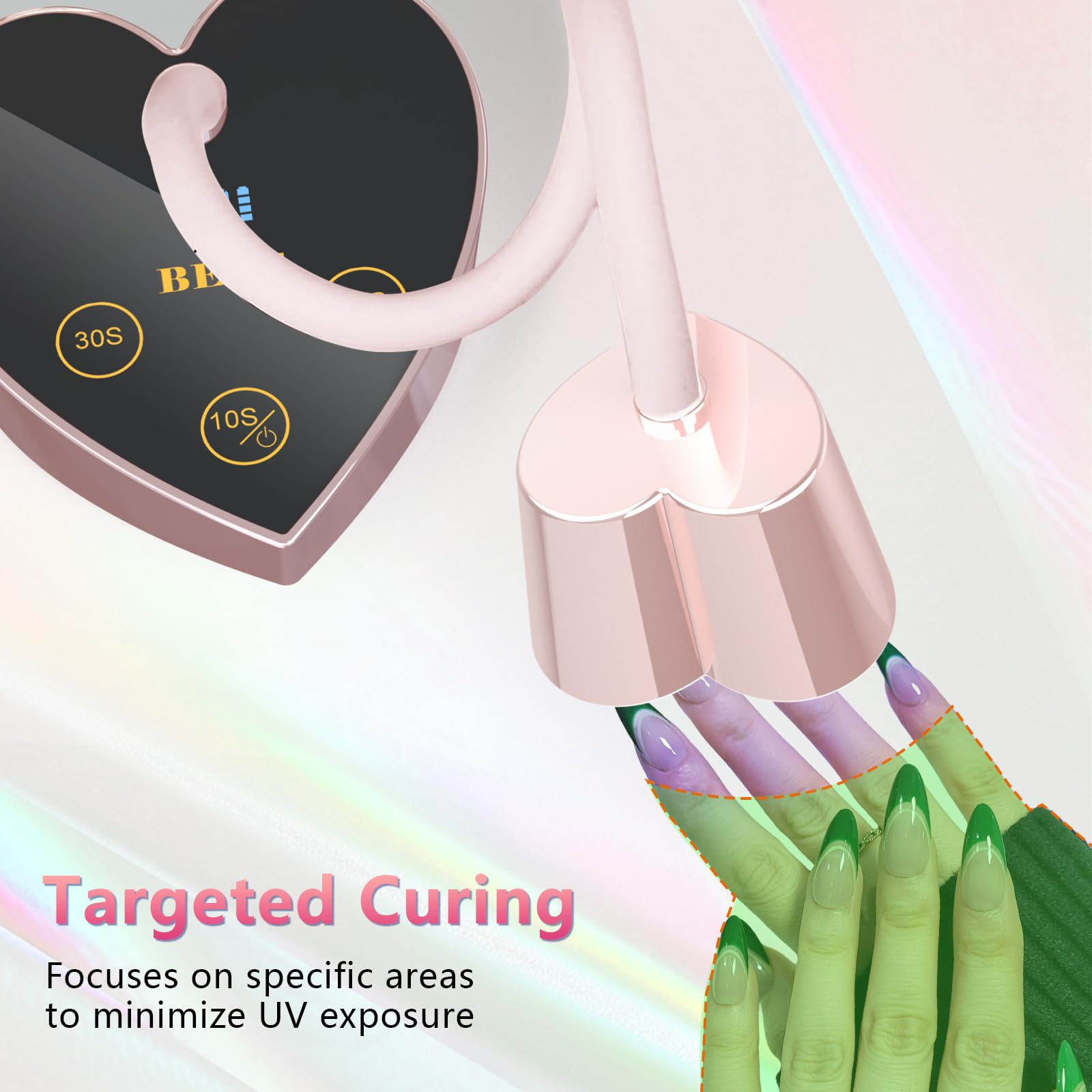 BETE heart-shaped design adds style to home, salon, or DIY setups.