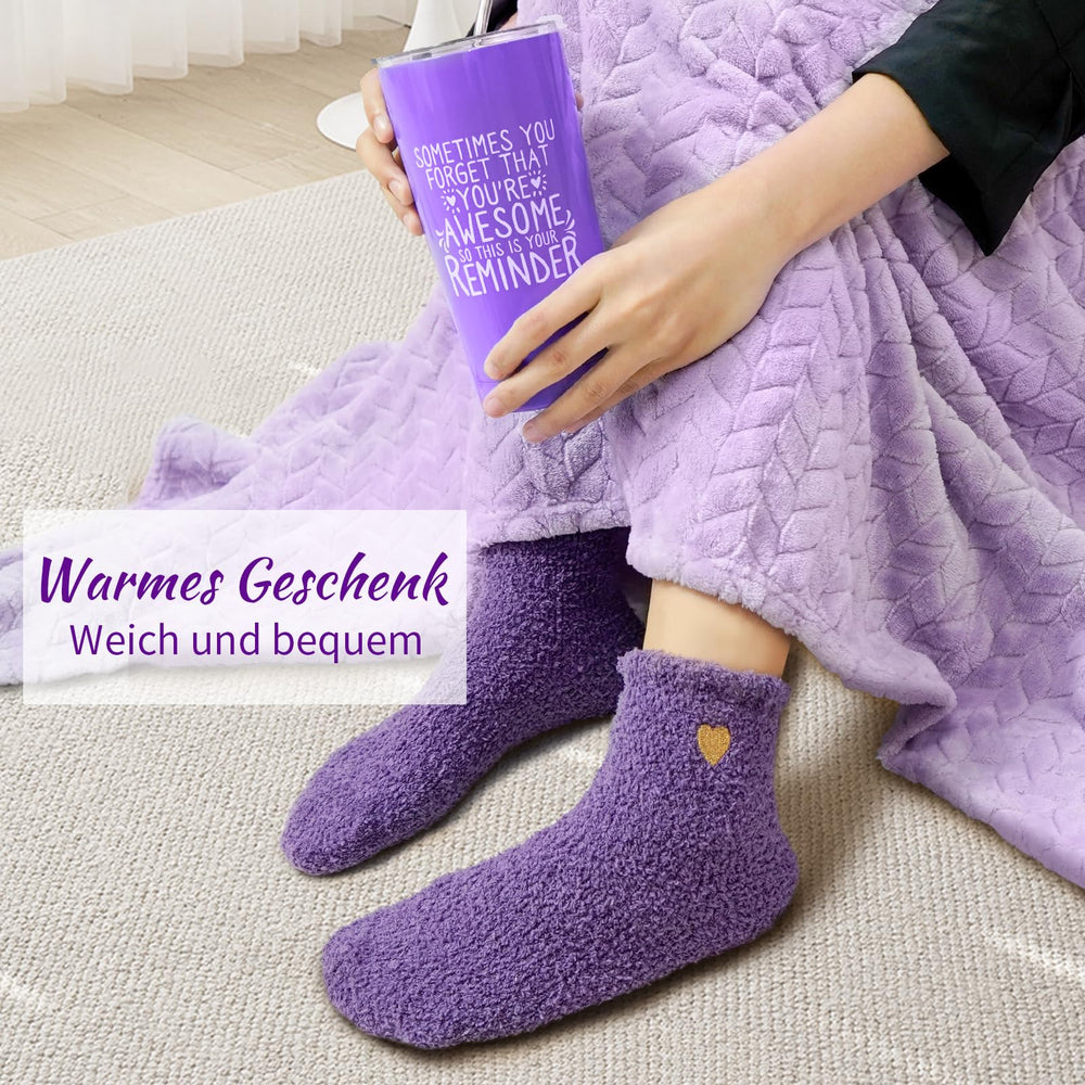 Betem Lavender Spa Gift Basket blanket provides soft warmth for cozy evenings.