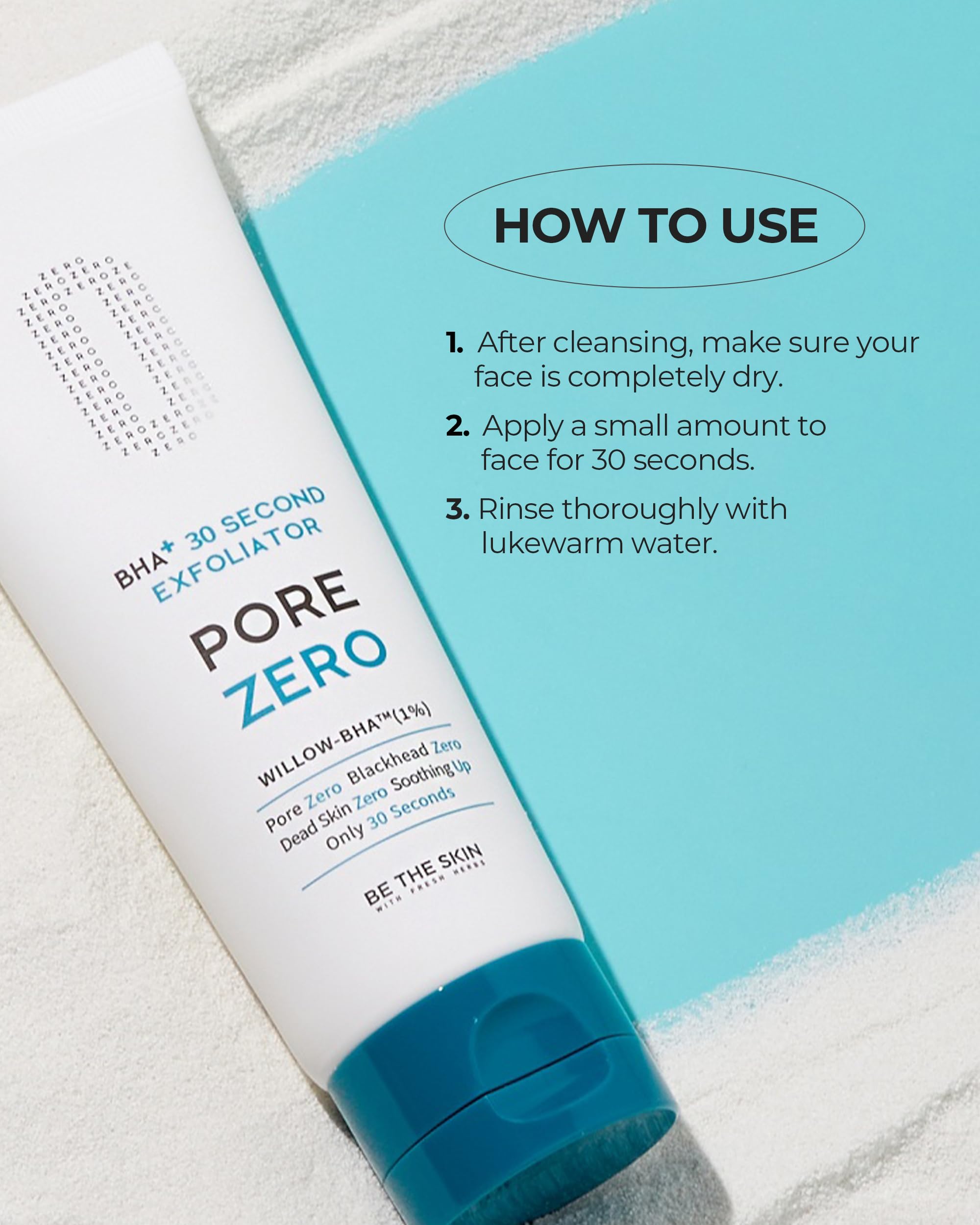 Premium BE THE SKIN product in glass packaging for Korean skincare line