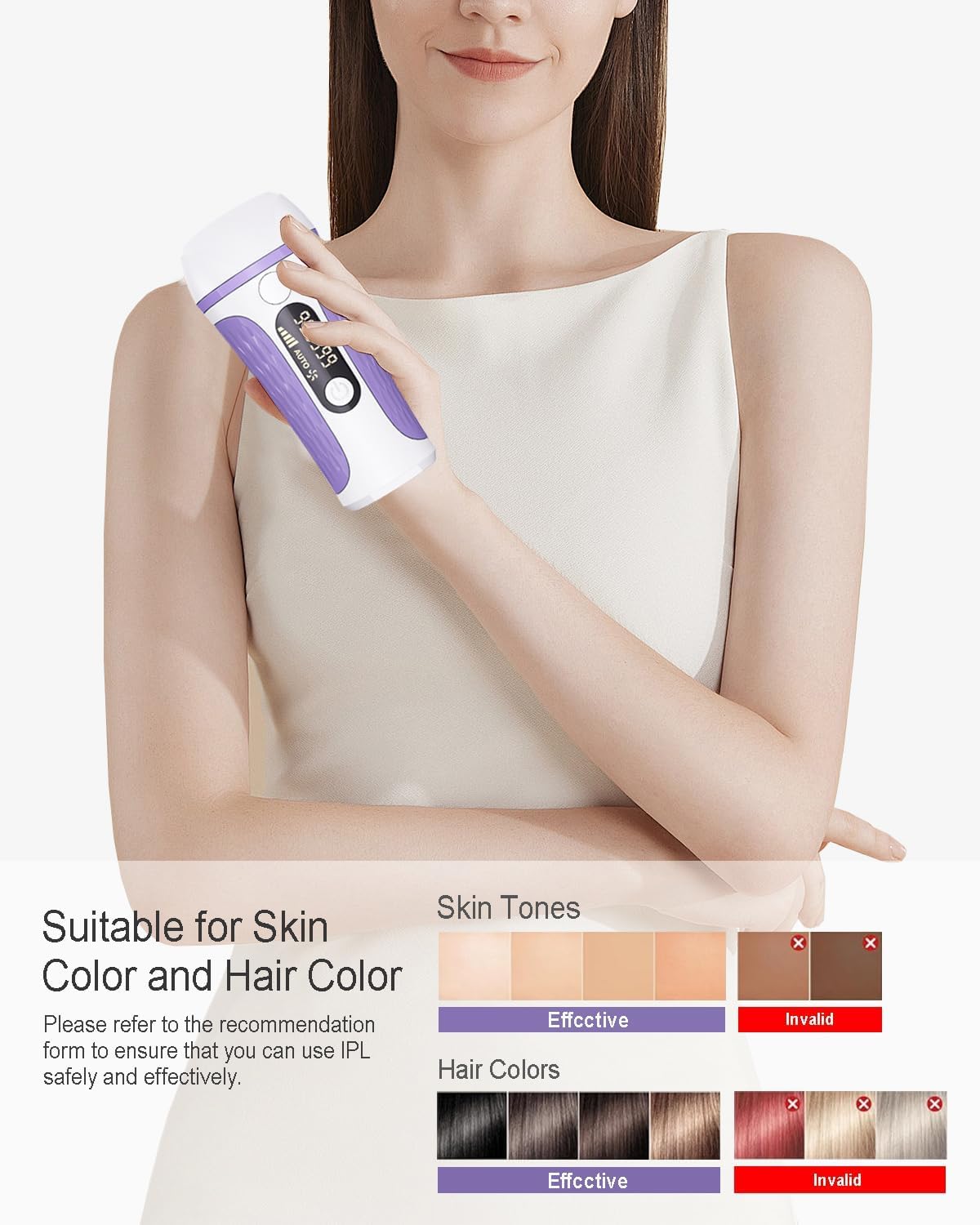 BETNEP IPL laser removal device auto mode enables continuous flashes for efficient sessions.