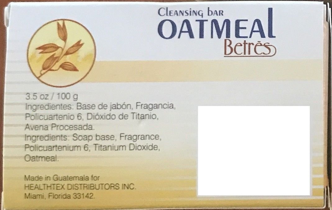 Betres Avena Oatmeal Bar Soap routine bath image suggests easy daily cleansing ritual.