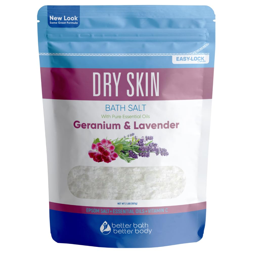 Better Bath Better Body dry skin bath salt 32oz in a soothing soak for dry-skin relief