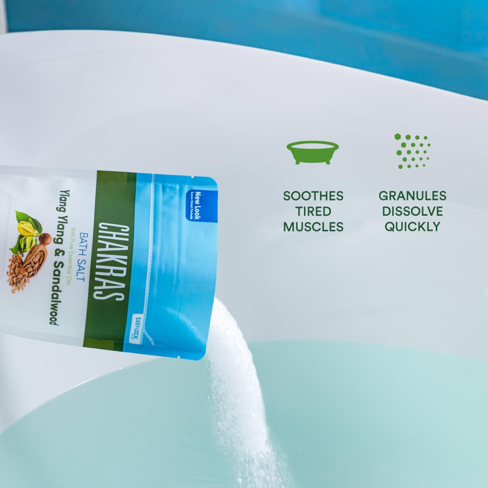 Better Bath Better Body chakras bath salt relaxing spa scene.