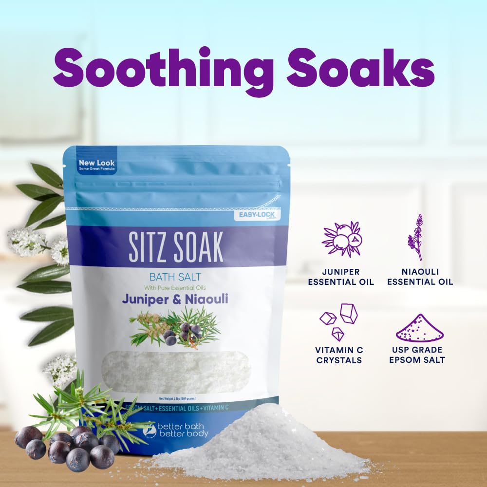 Sitz Bath Soak BPA-free pouch emphasizes safe storage after use