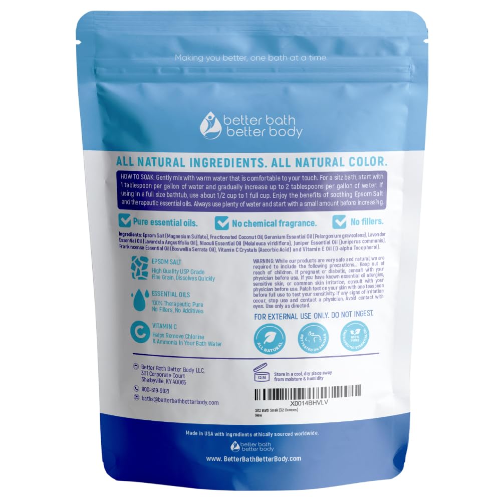 Press-lock seal on Sitz Bath Soak pouch highlights secure packaging