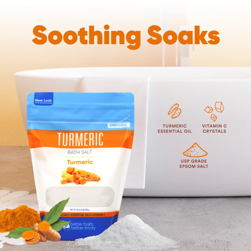 Better Bath Better Body turmeric bath salt in a gift-ready package.