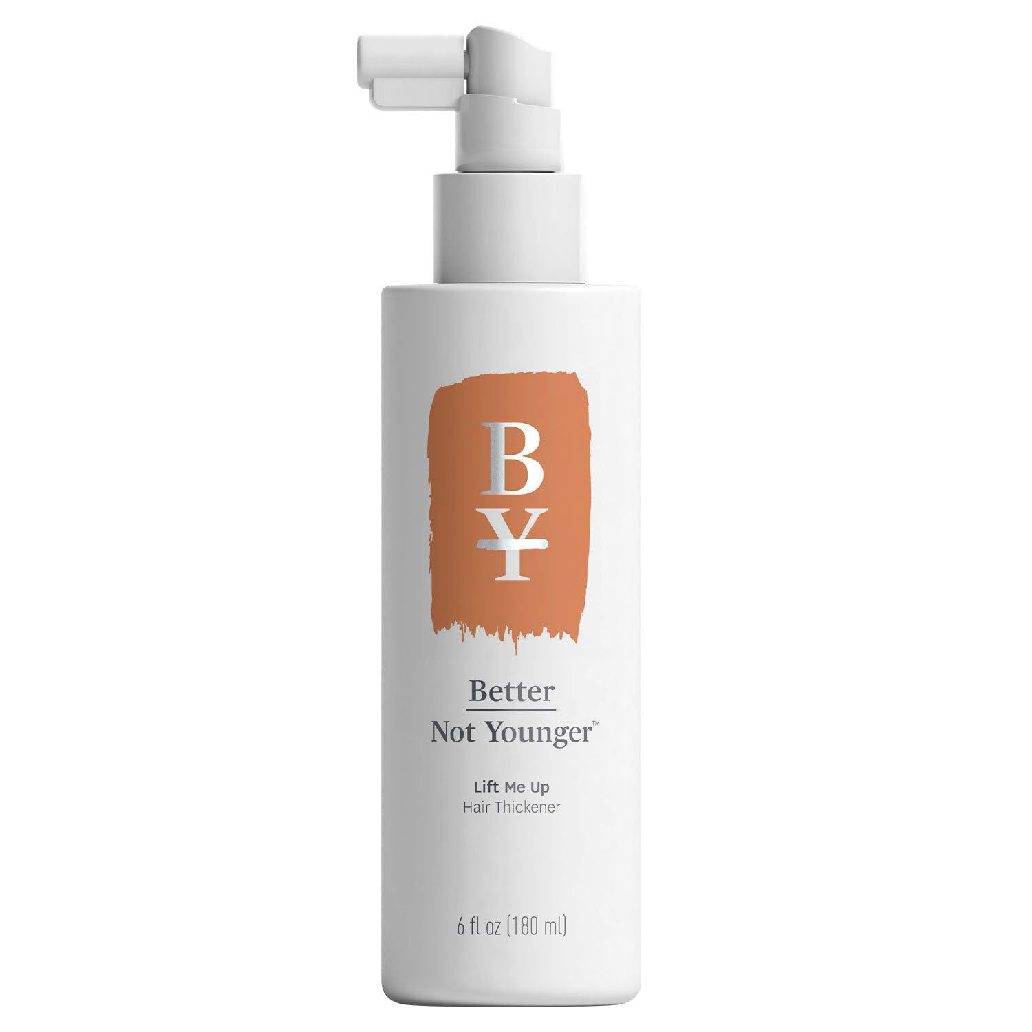 Better Not Younger hair thickener bottle front for fuller-looking hair
