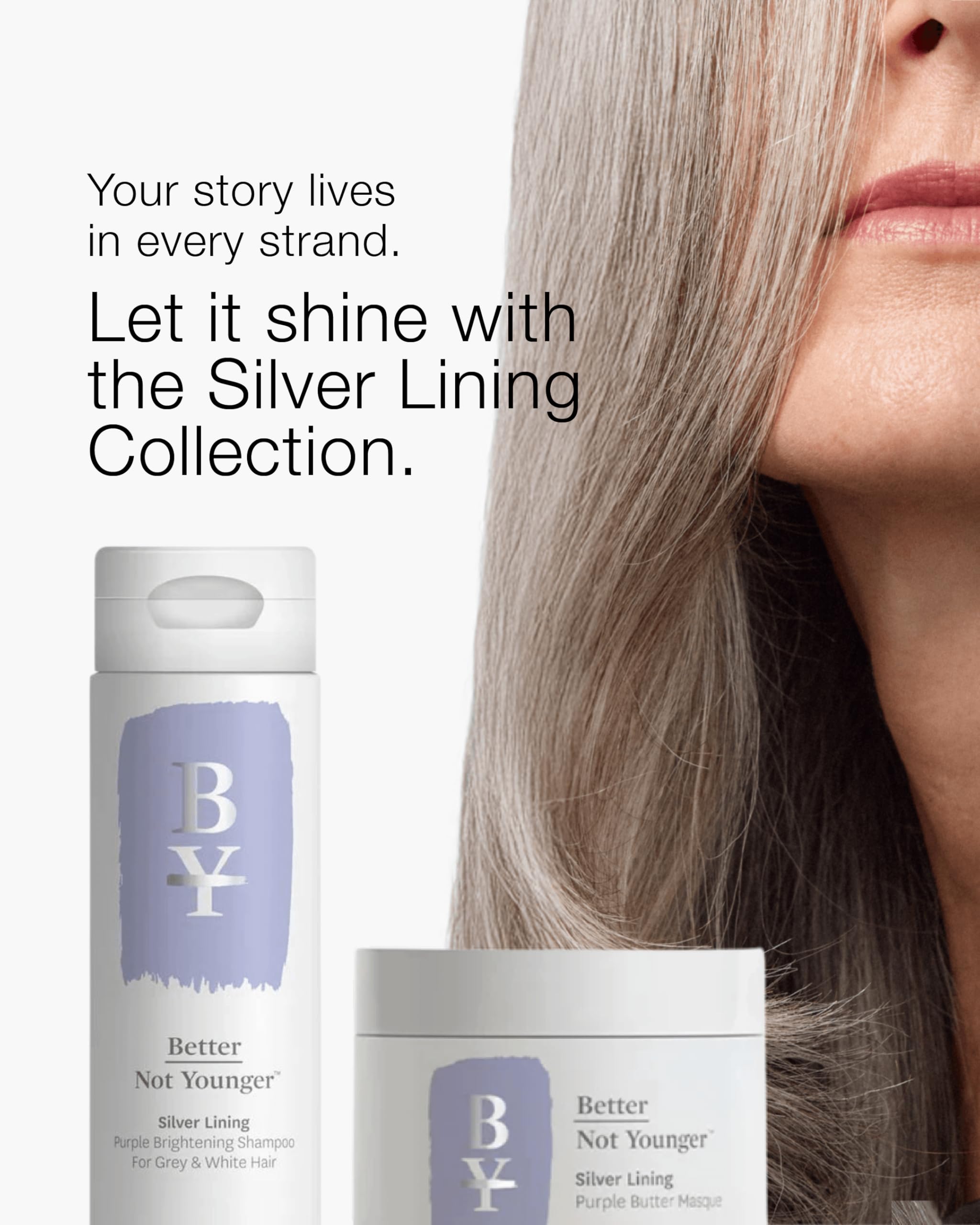 Better Not Younger purple butter masque nourishes after-shampoo care.