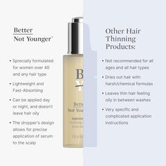 Better Not Younger serum texture shot showing non-greasy finish