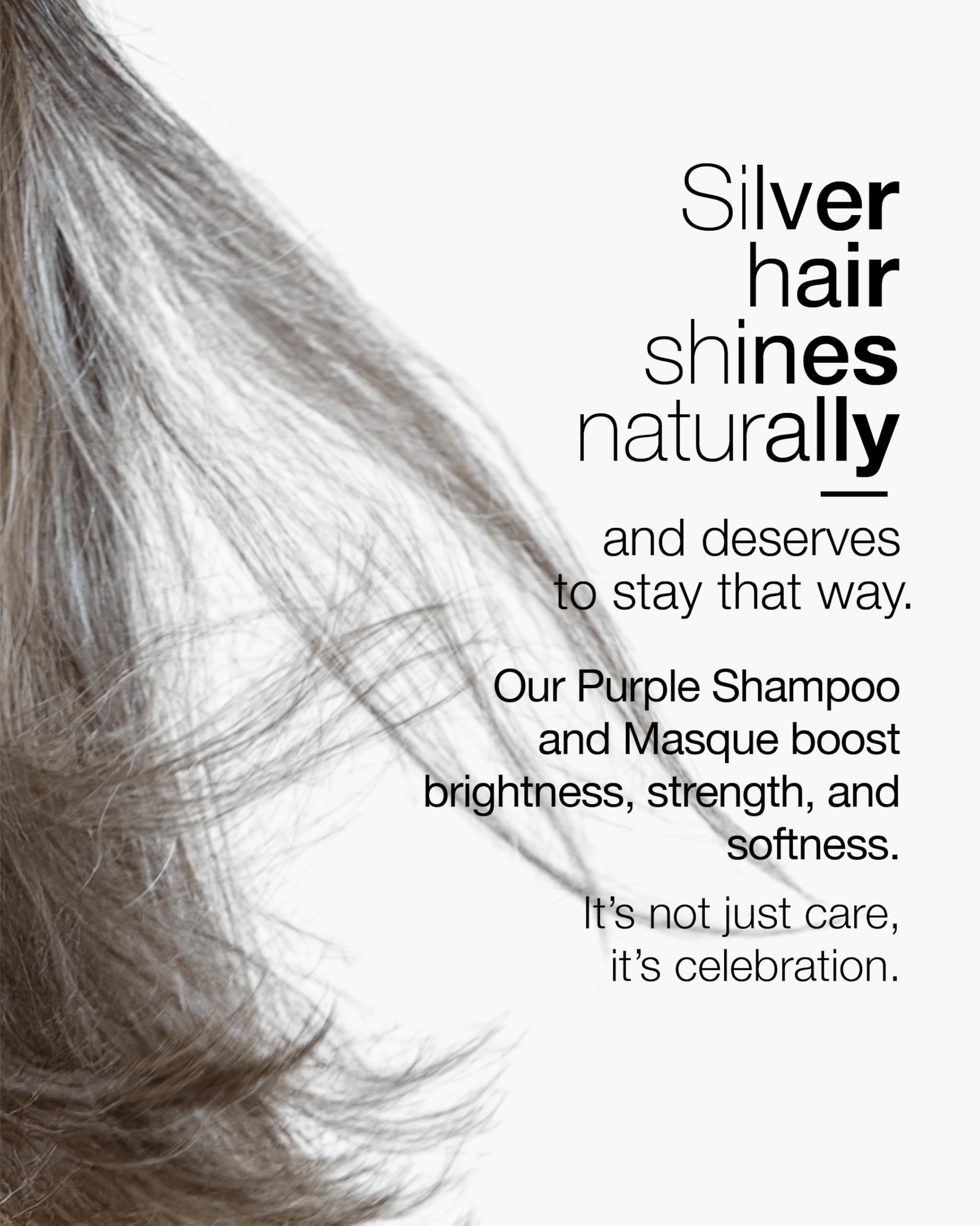Better Not Younger sulfate-free conditioner enhances manageability and shine.