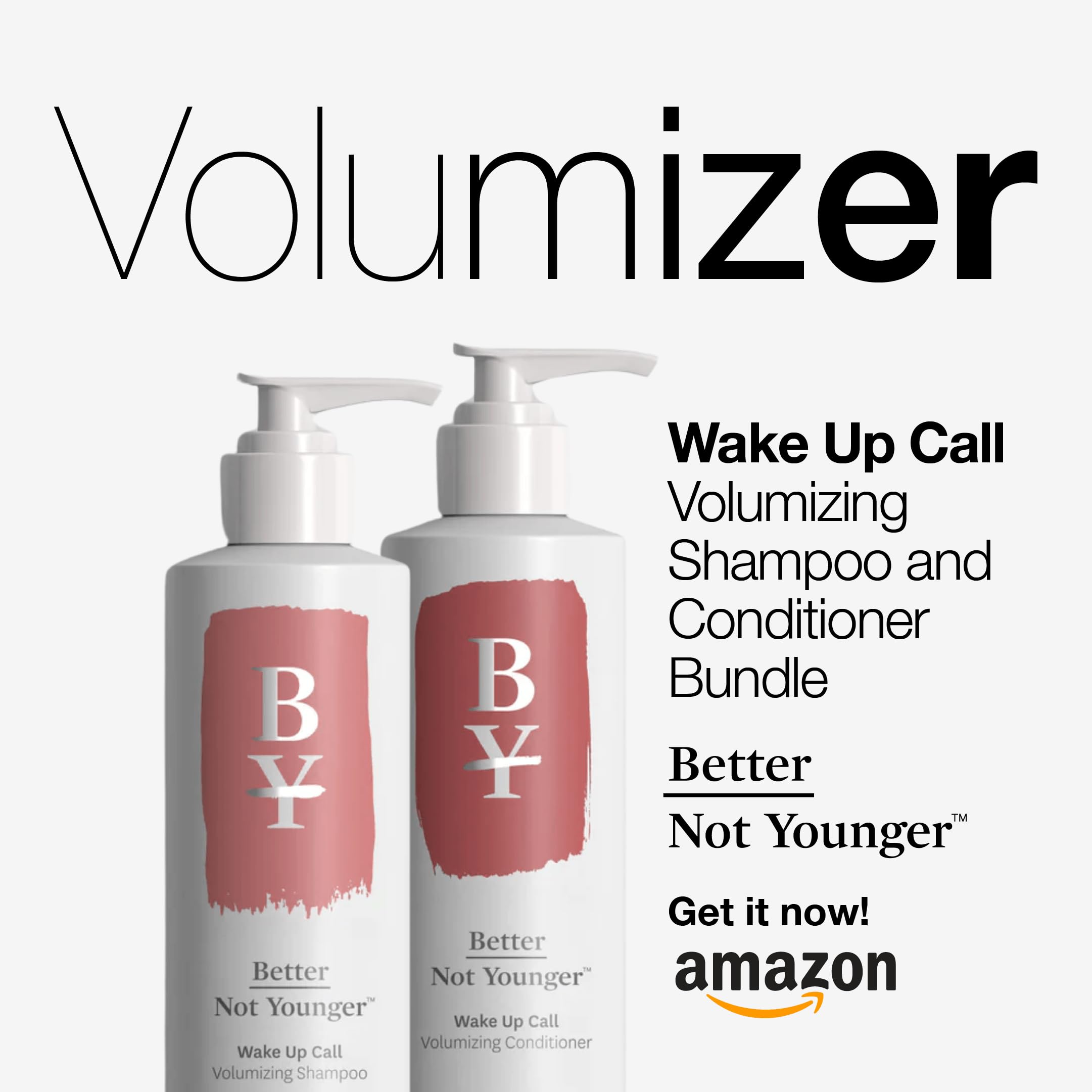 Better Not Younger Wake Up Call bottle emphasizes cruelty-free and paraben-free values.