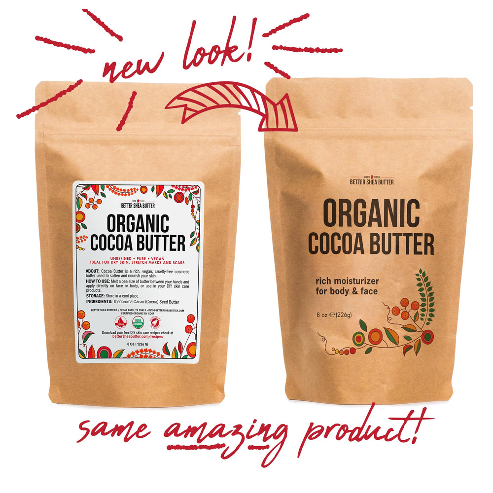 Better Shea Butter cocoa butter on arm—easy daily moisturizer.