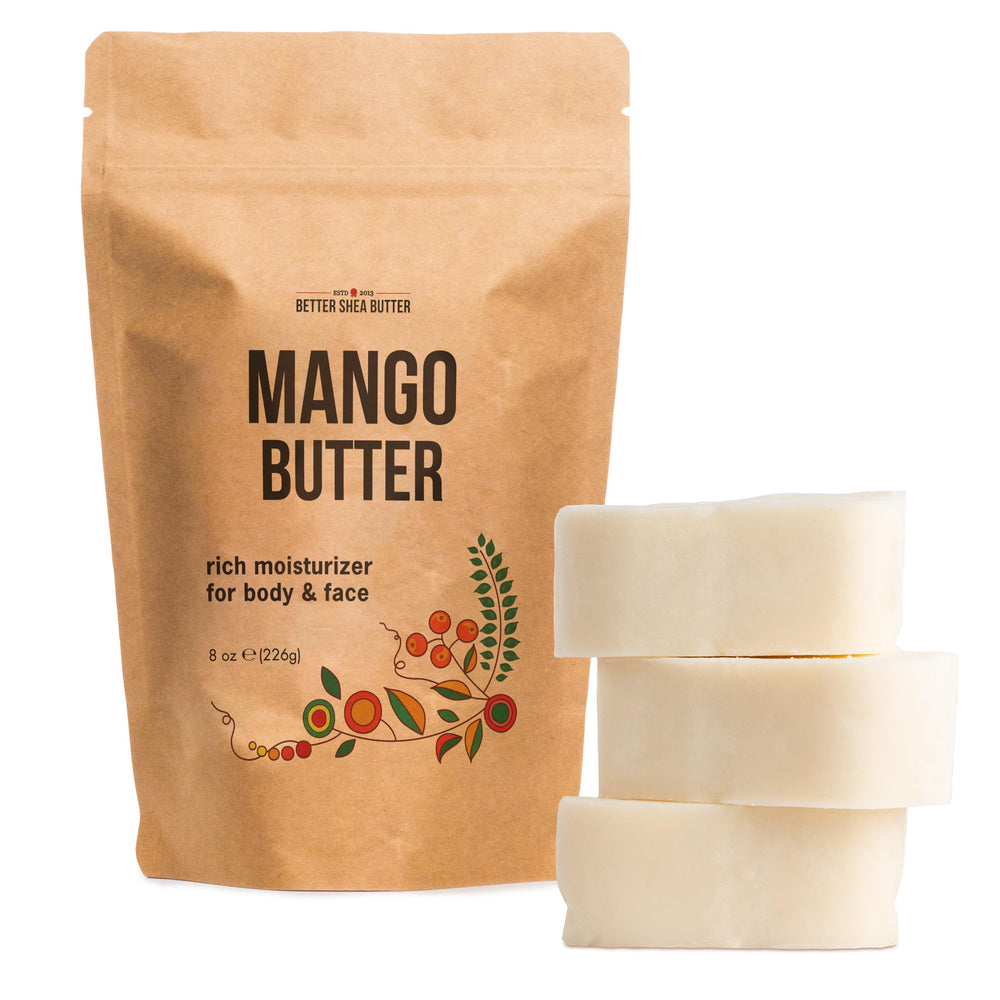 Better Shea Butter raw mango butter block for rich hydration on dry skin