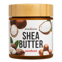 Better Shea Butter 8oz jar close-up, pure, natural shea for skin and hair nourishment