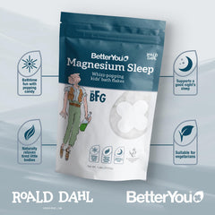 BetterYou Magnesium Sleep Kids' Bath Flakes in bathwater with lavender scent for relaxing bath time