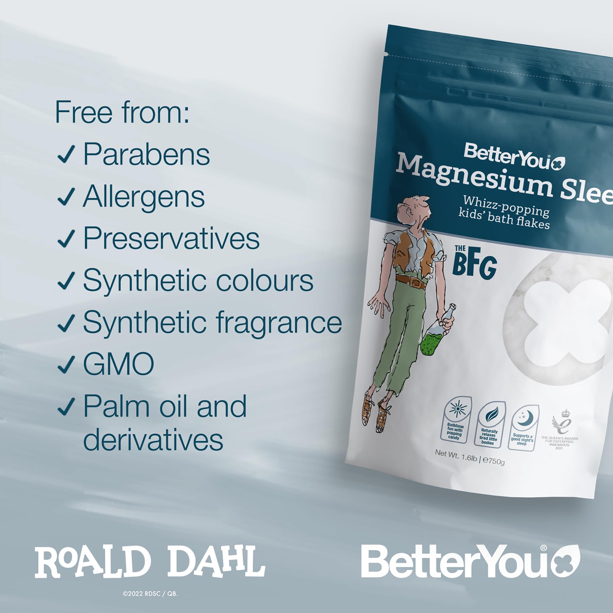 BetterYou packaging highlights recyclable, planet-friendly packaging for eco-conscious baths