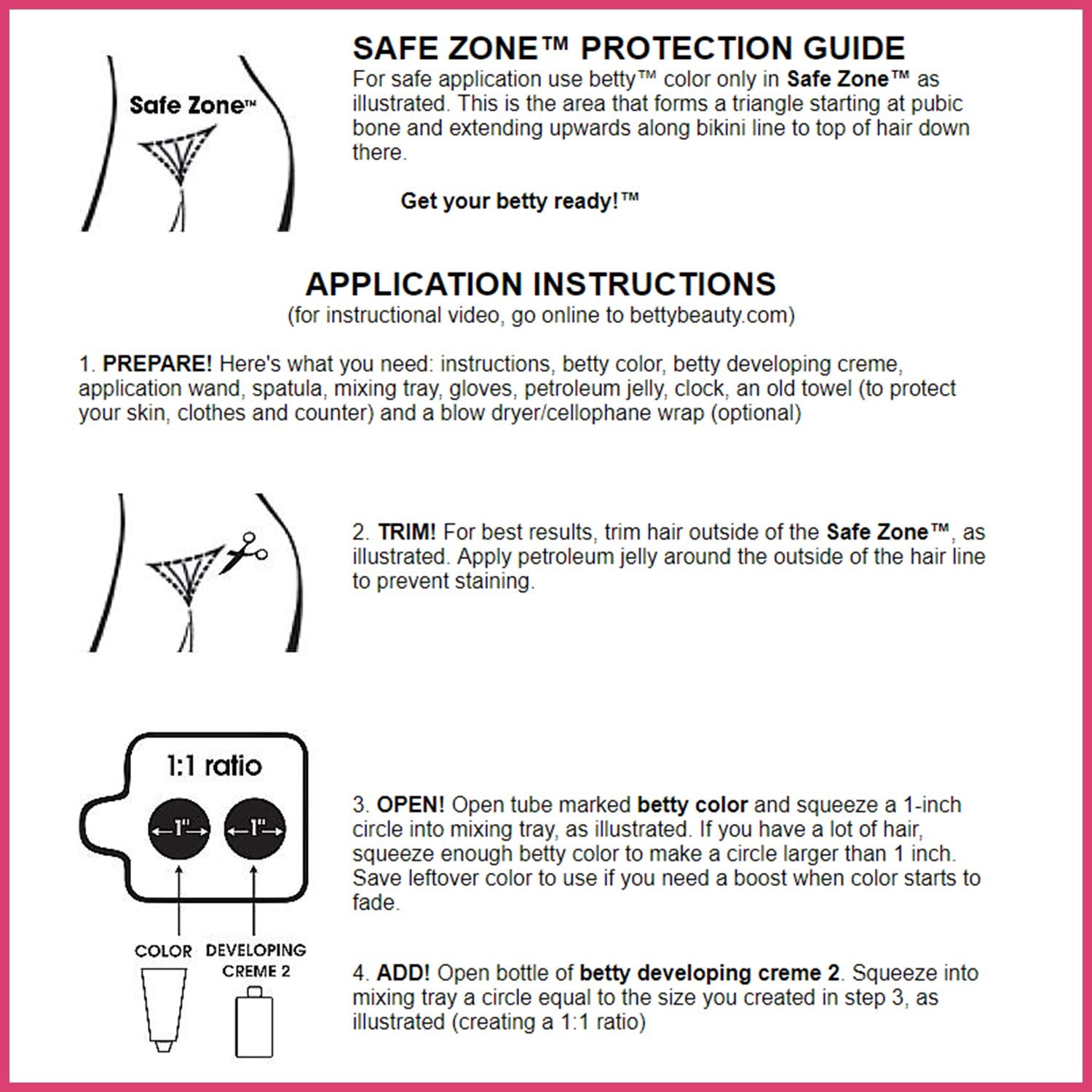 Betty Beauty gloves included for mess-free color application