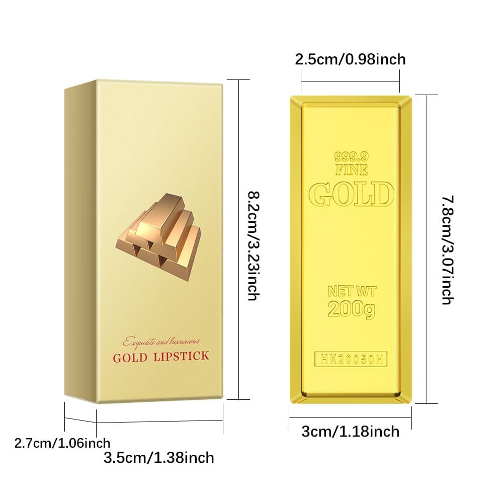 BEUKING Gold Lipstick compact design for easy reapplication anywhere