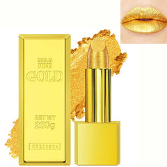BEUKING Gold Lipstick solid color swatches showing seven shades for bold everyday looks