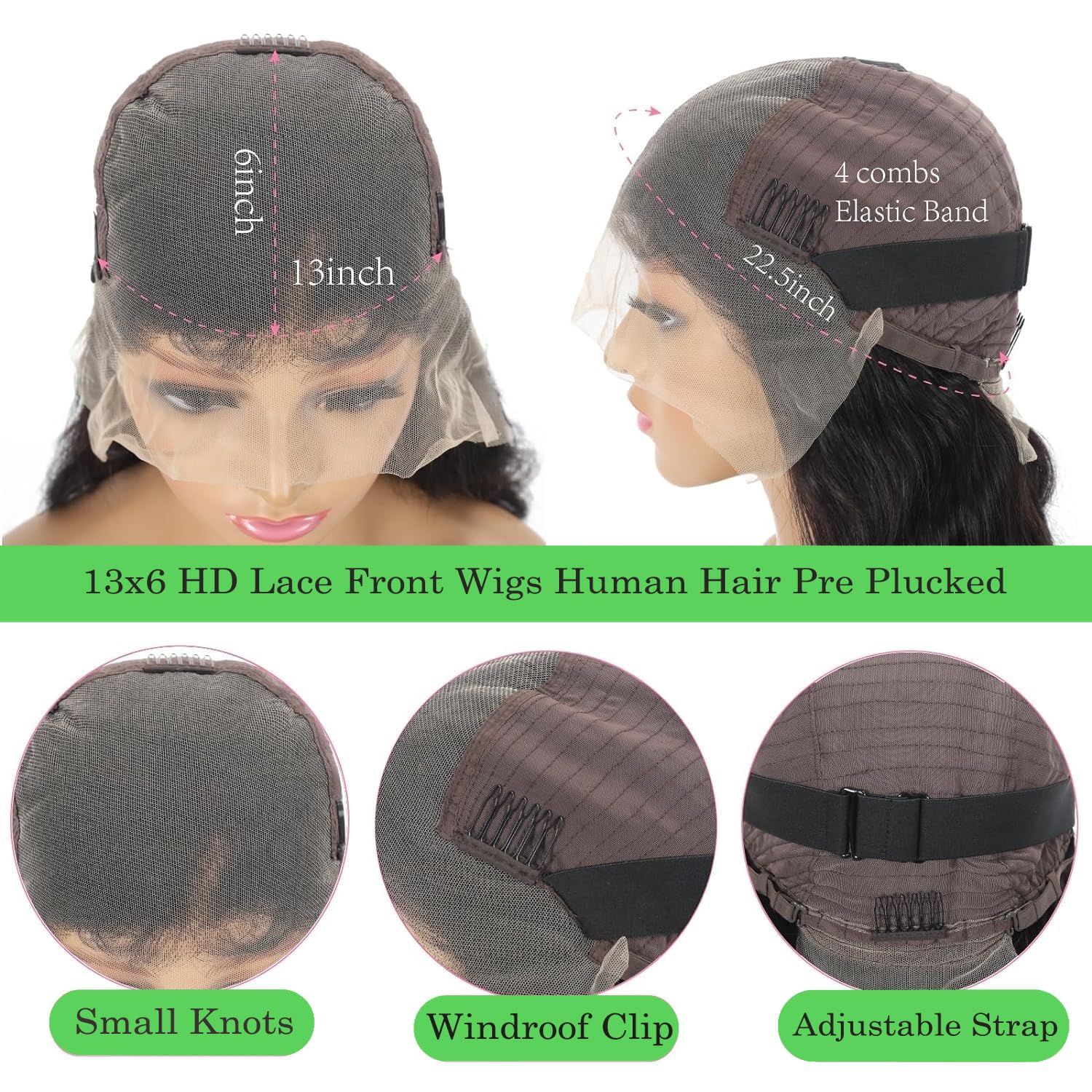 Beulady glueless wig cap with adjustable band enables quick, secure wear
