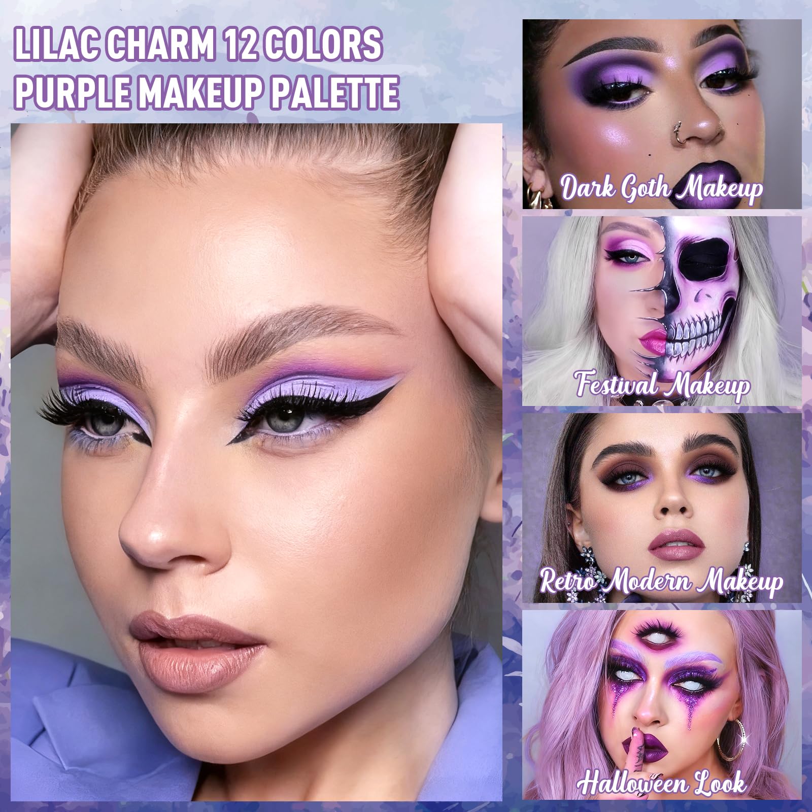 BEUSELF purple palette silky blendable texture enables seamless gradient shades.
