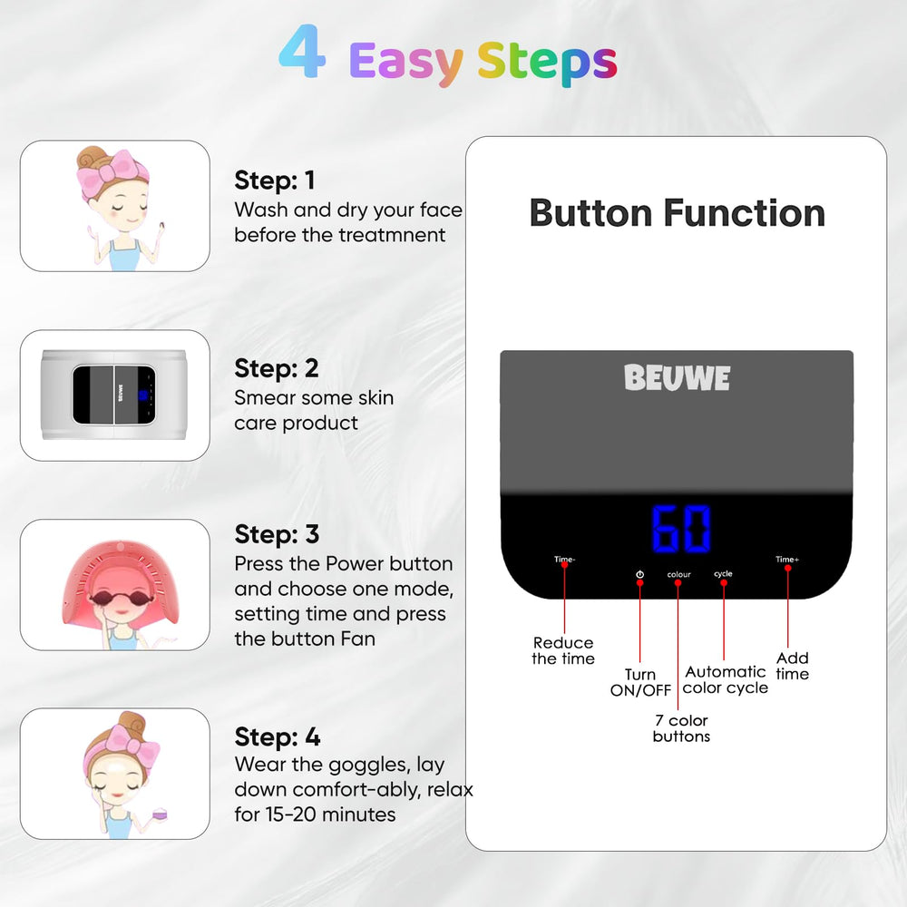 Beuwe red-light therapy for at-home spa sessions and self-care