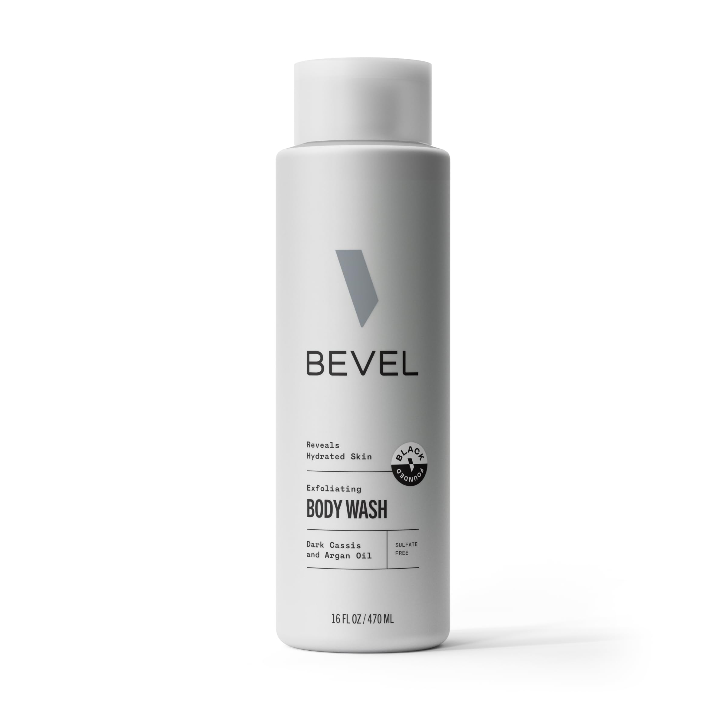 Bevel Exfoliating Body Wash Dark Cassis bottle for a refreshing daily cleanse