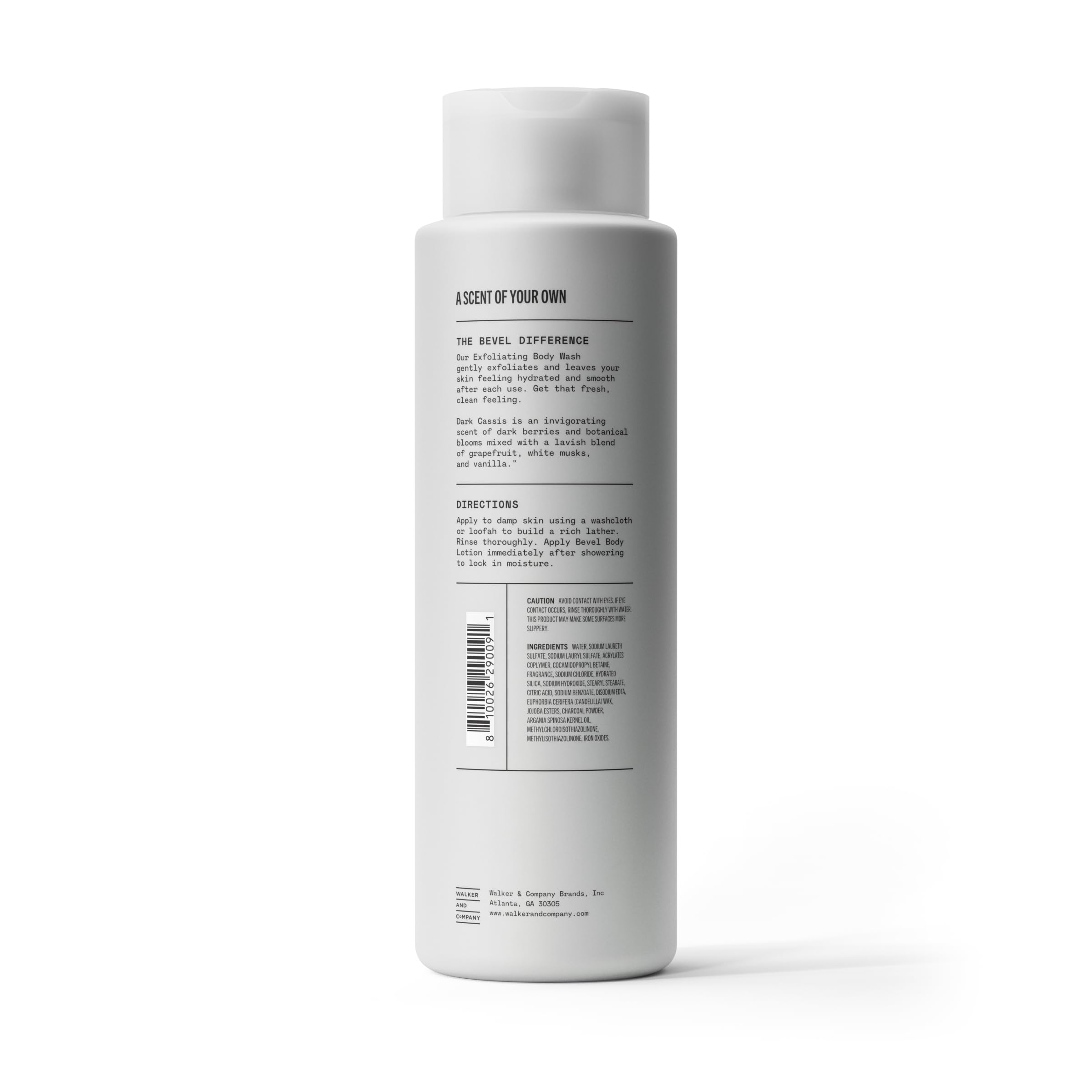 Bevel Exfoliating Body Wash Dark Cassis gift-ready packaging supports gifting