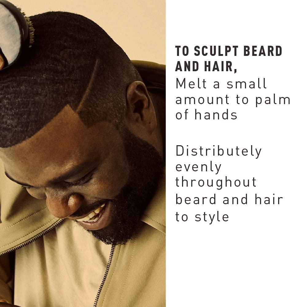 Bevel ingredients blend featuring sweet almond oil coconut oil and shea butter.