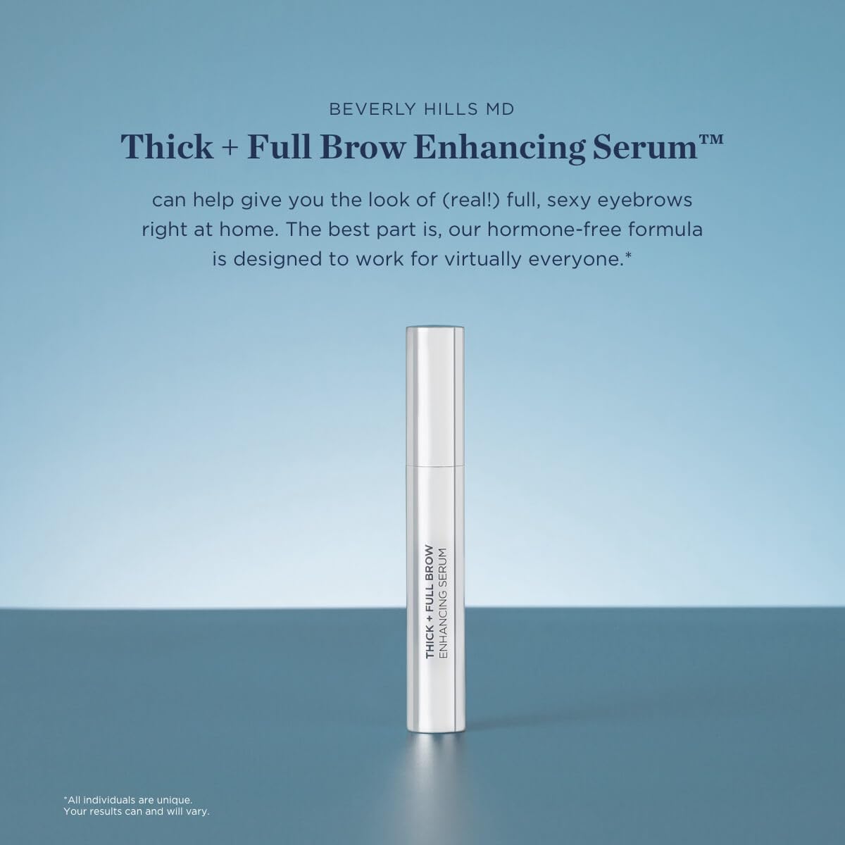 Beverly Hills MD brow serum applicator used on sparse brow areas.