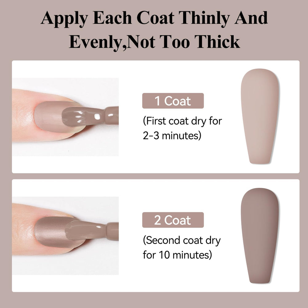 Bevimee air-dry fast polish brush applying a smooth, quick-dry coat