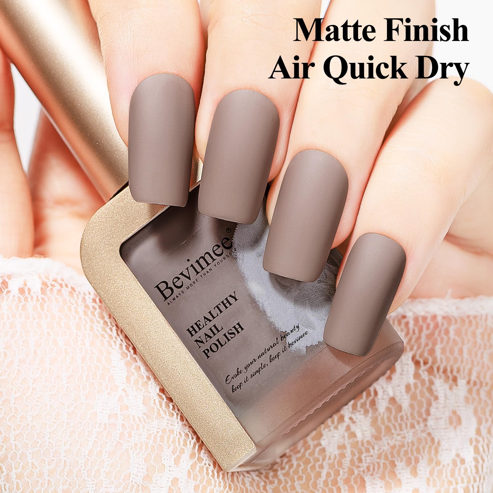 Bevimee base coat compatible application highlights longer-lasting results