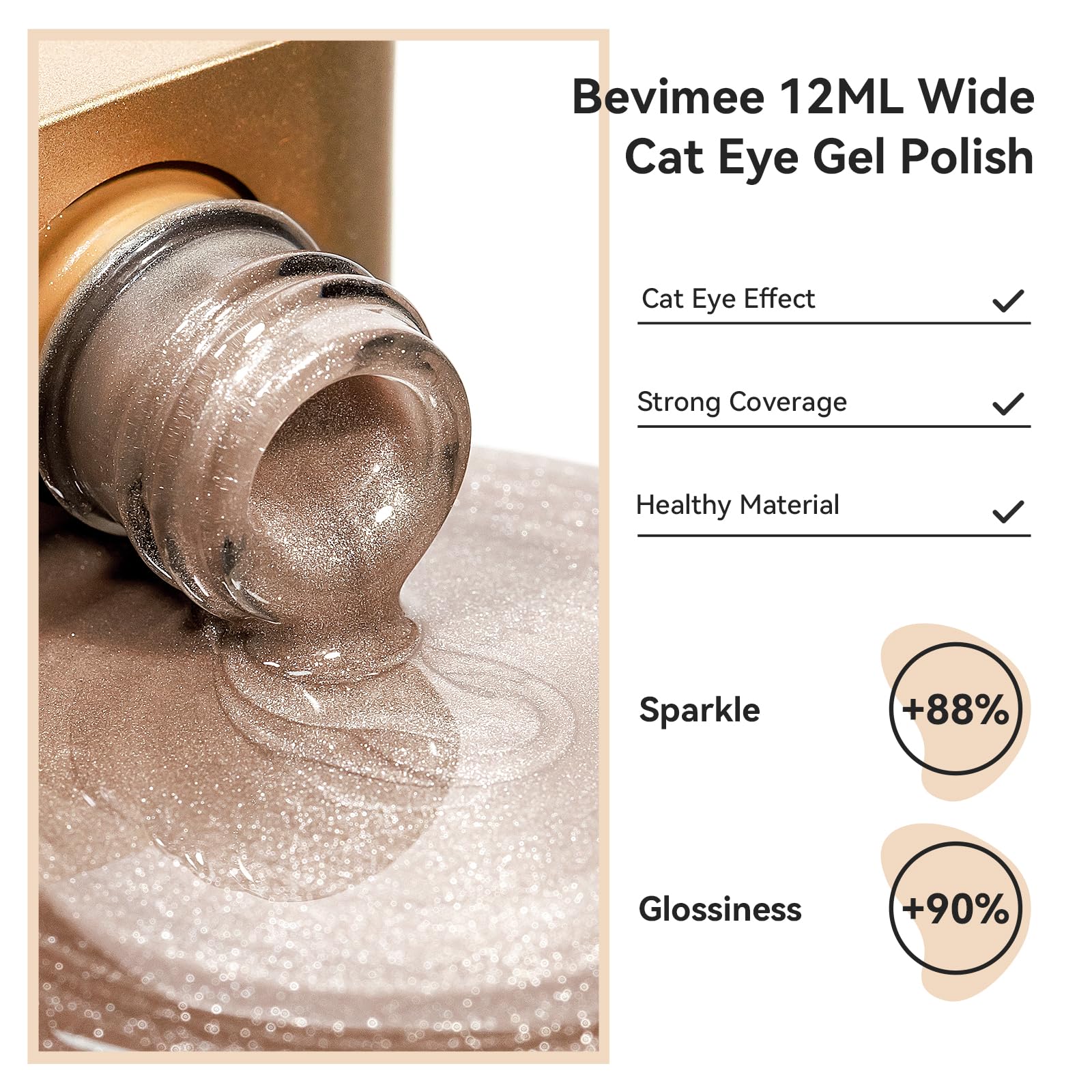 Bevimee magnet stick application enables versatile cat-eye designs.