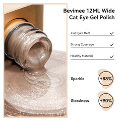 Bevimee magnet stick application enables versatile cat-eye designs.