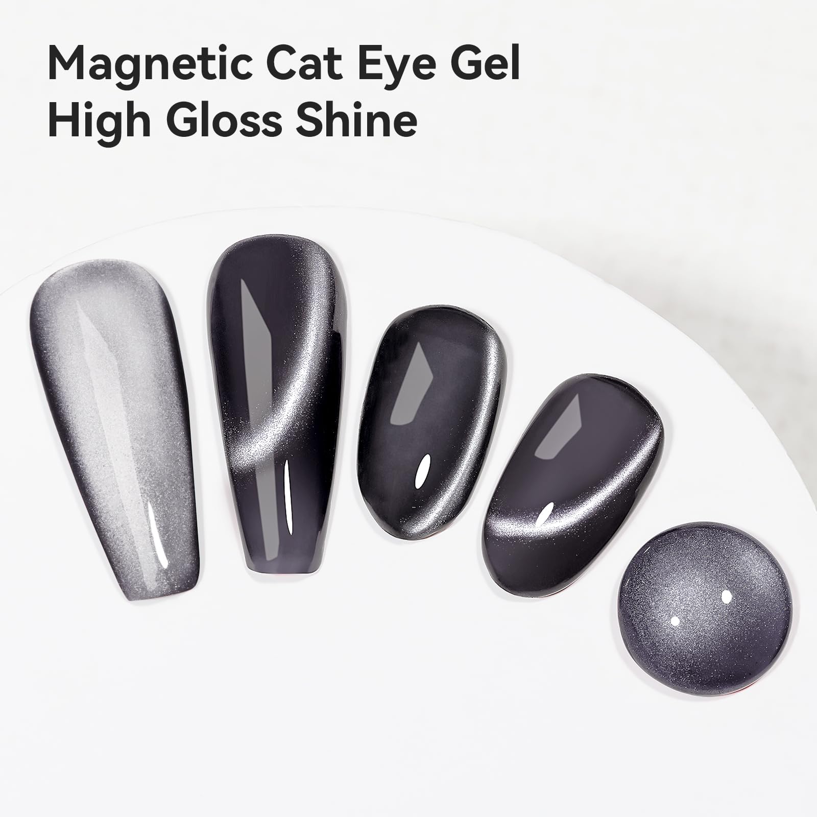 Bevimee Cat Eye Gel Polish curing under UV lamp for smooth, durable finish.