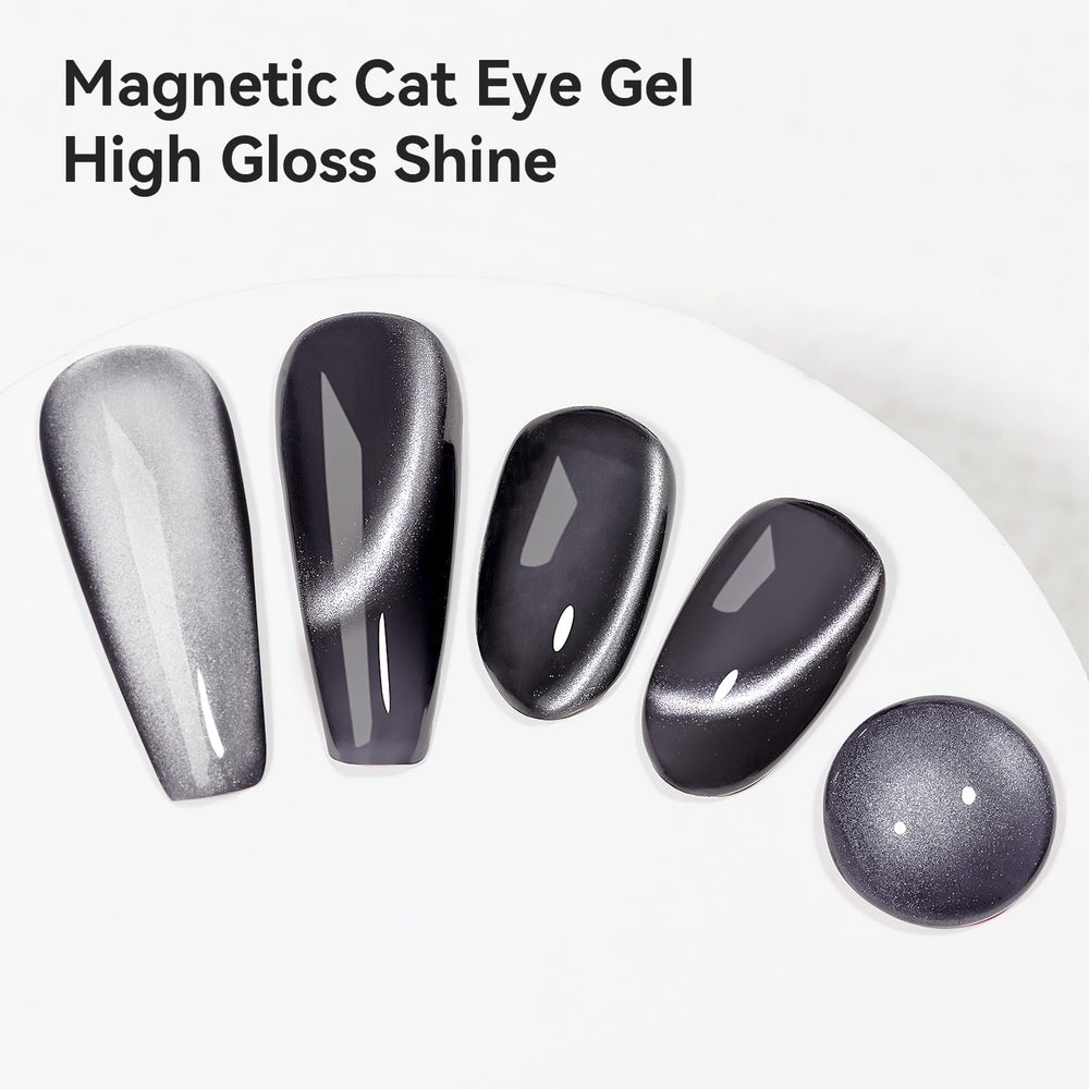 Bevimee Cat Eye Gel Polish curing under UV lamp for smooth, durable finish.