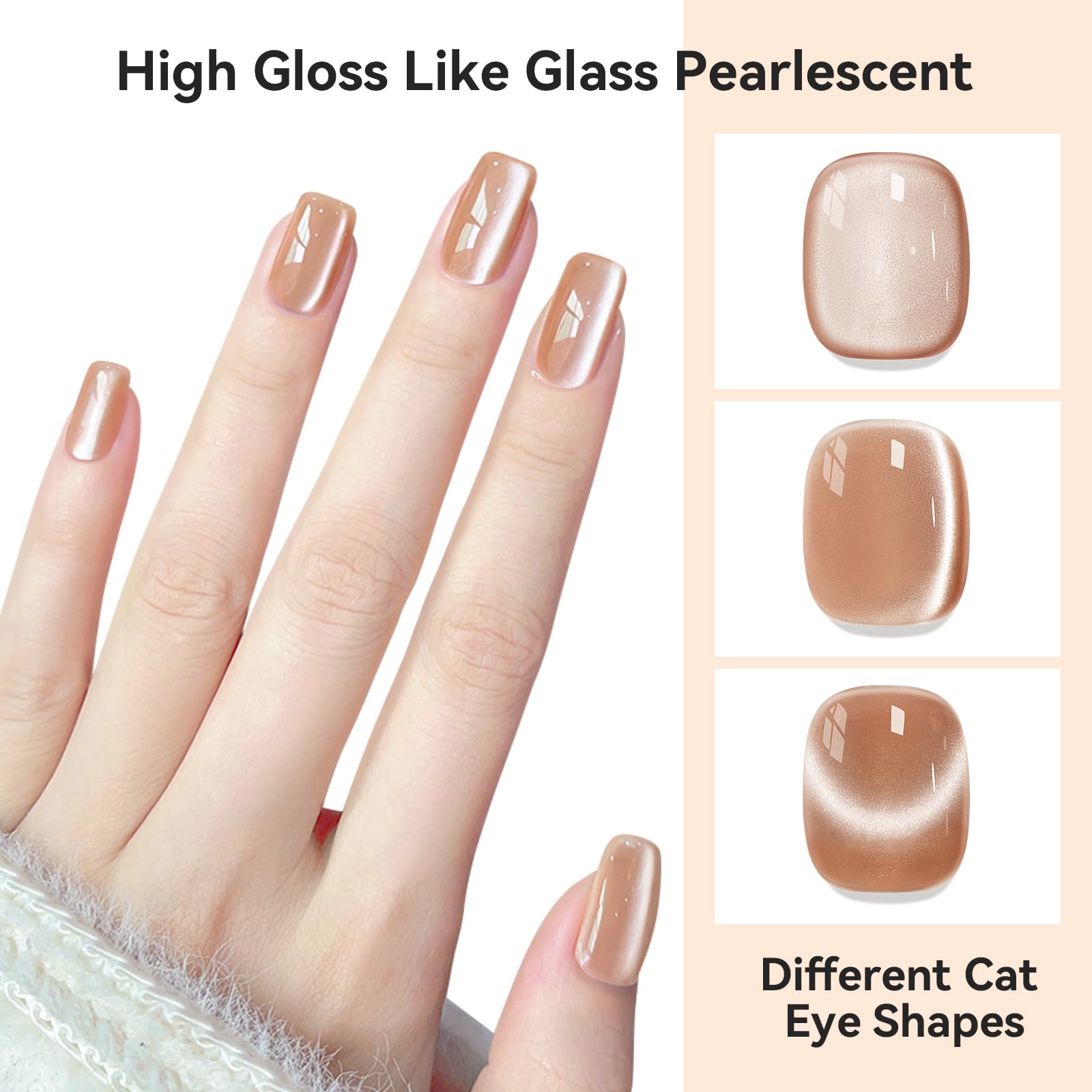 Bevimee Cat Eye Glow on nails styled shows luminous depth and salon-like drama.