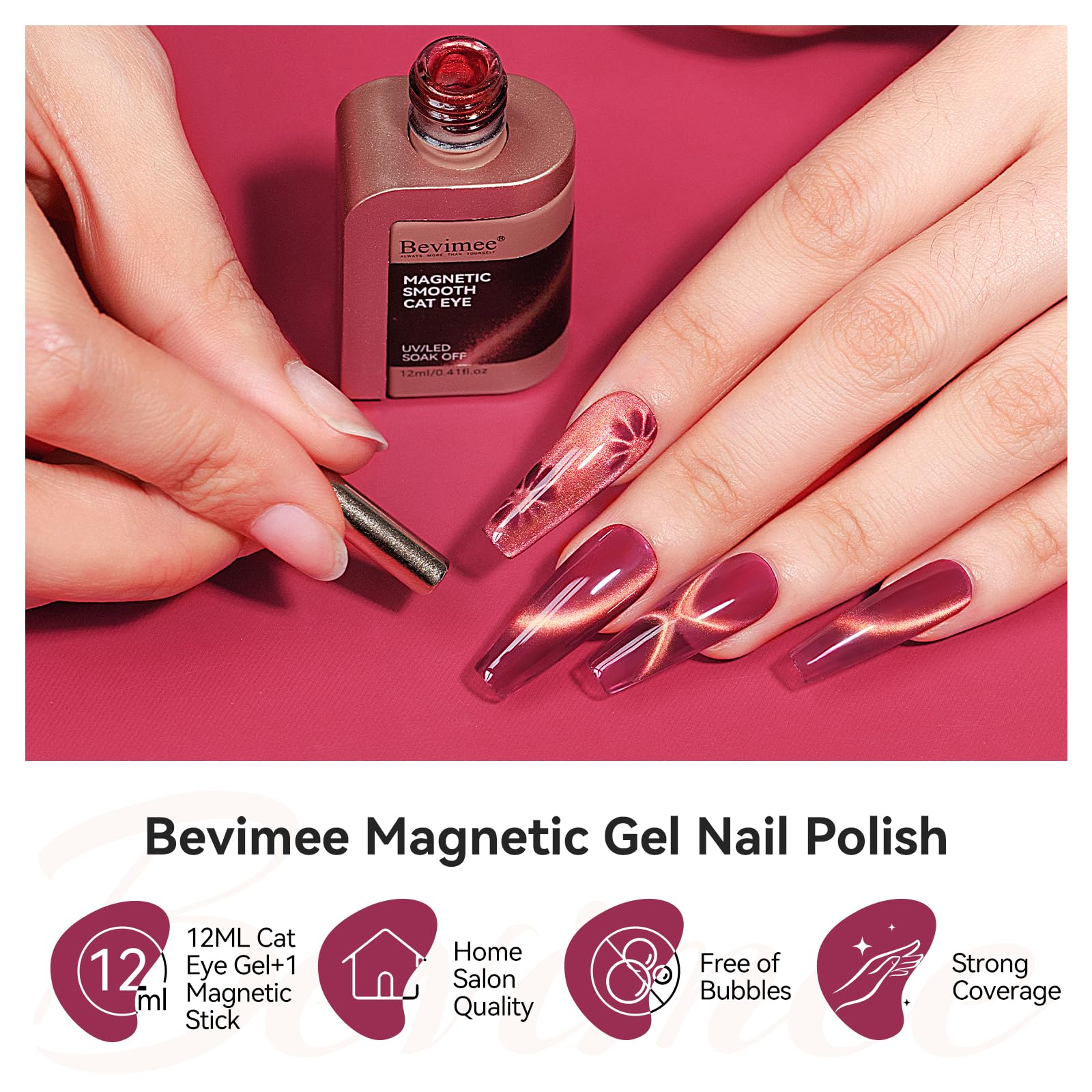 Bevimee nails showcase high gloss jelly cat eye finish