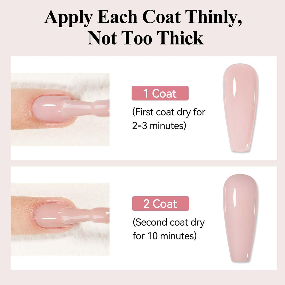 Bevimee Nude Nail Polish swatches show natural sheer color ideal for French manicures