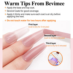 Bevimee nude shade swatch demonstrates wearable color for everyday nails.