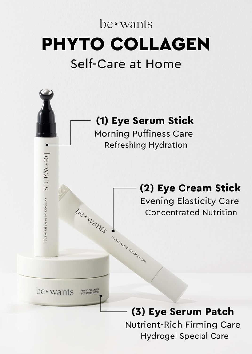 BE+WANTS patches target dark circles with a cooling, soothing effect.