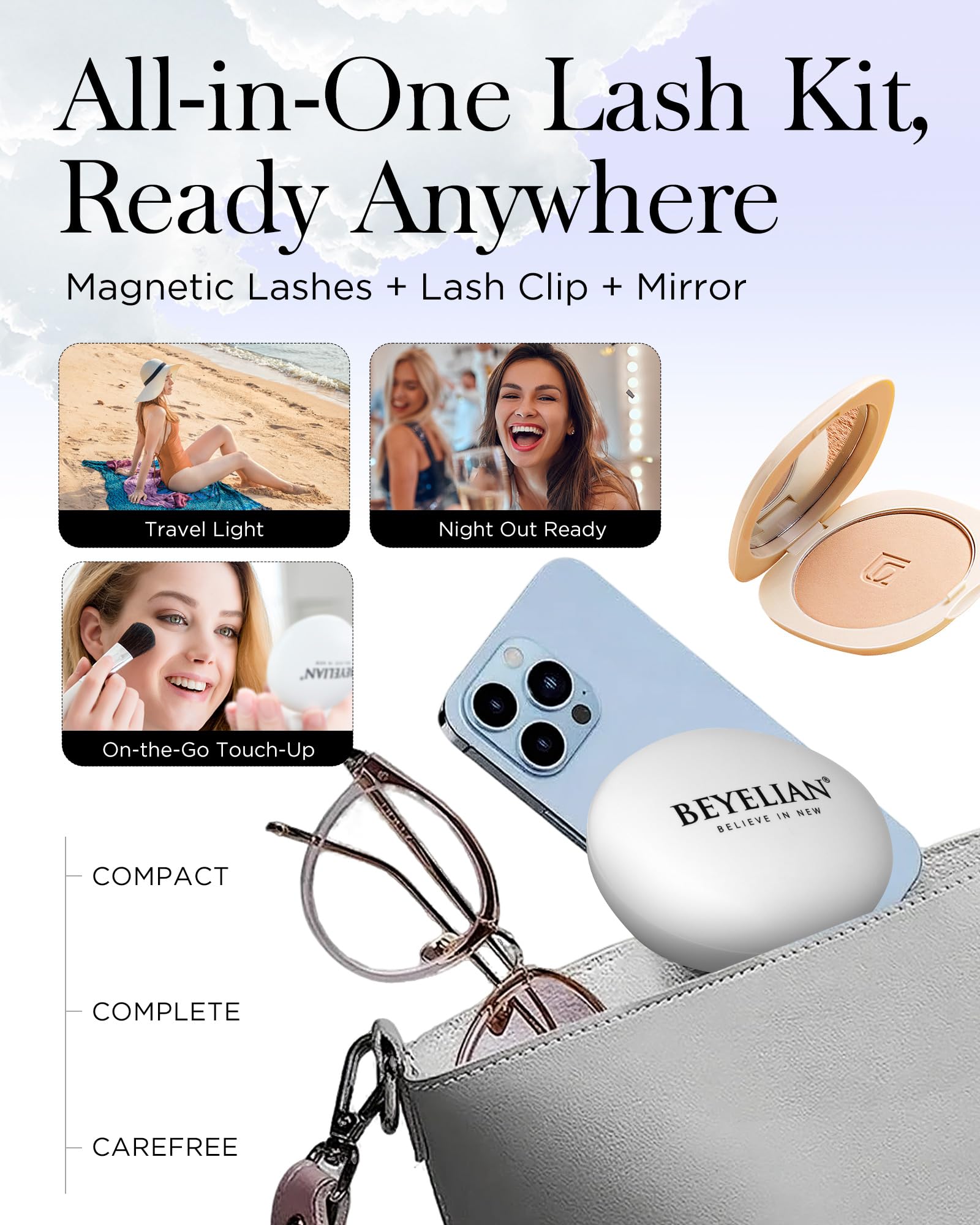 BEYELIAN eyelashes-with-applicator-easy-application makes lash changes quick and mess-free.