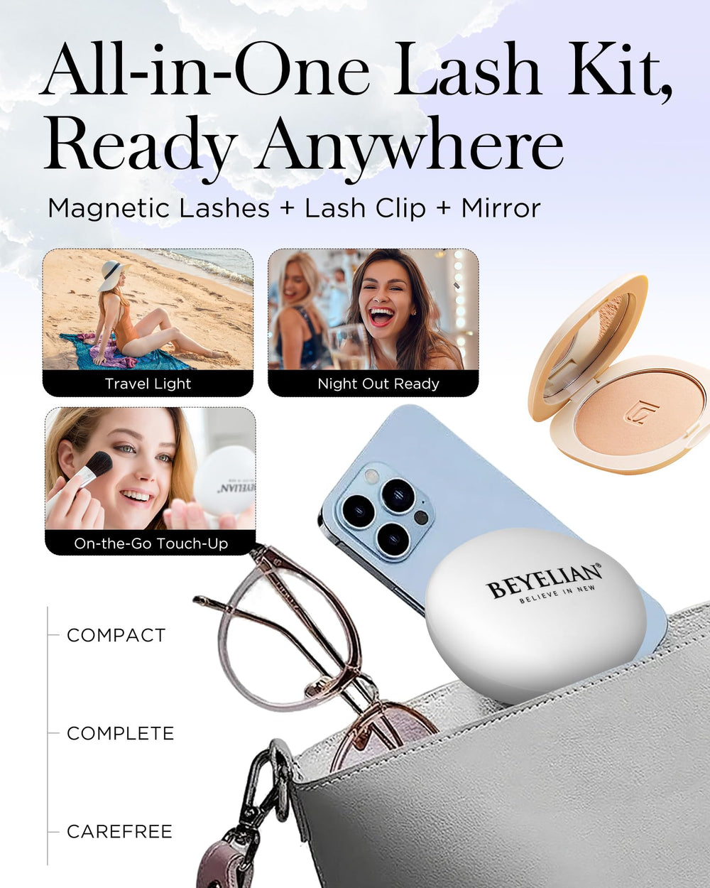 BEYELIAN eyelashes-with-applicator-easy-application makes lash changes quick and mess-free.