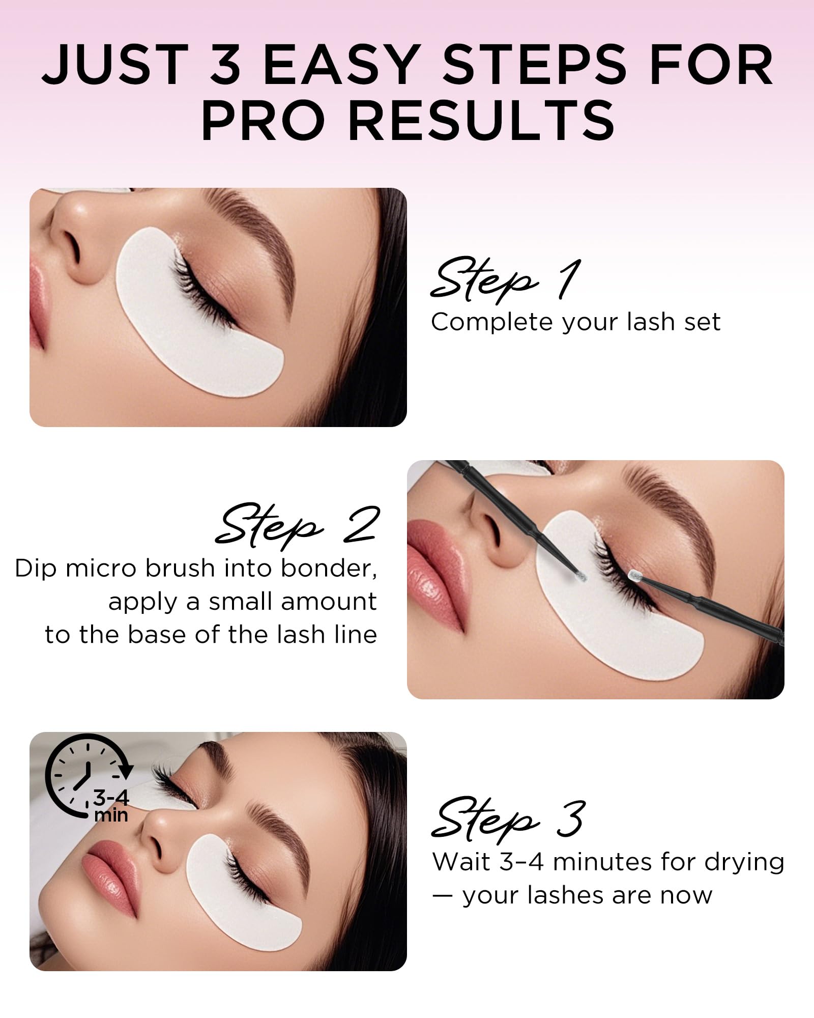 BEYELIAN Lash Bonder safety-use note reminds to avoid eye contact