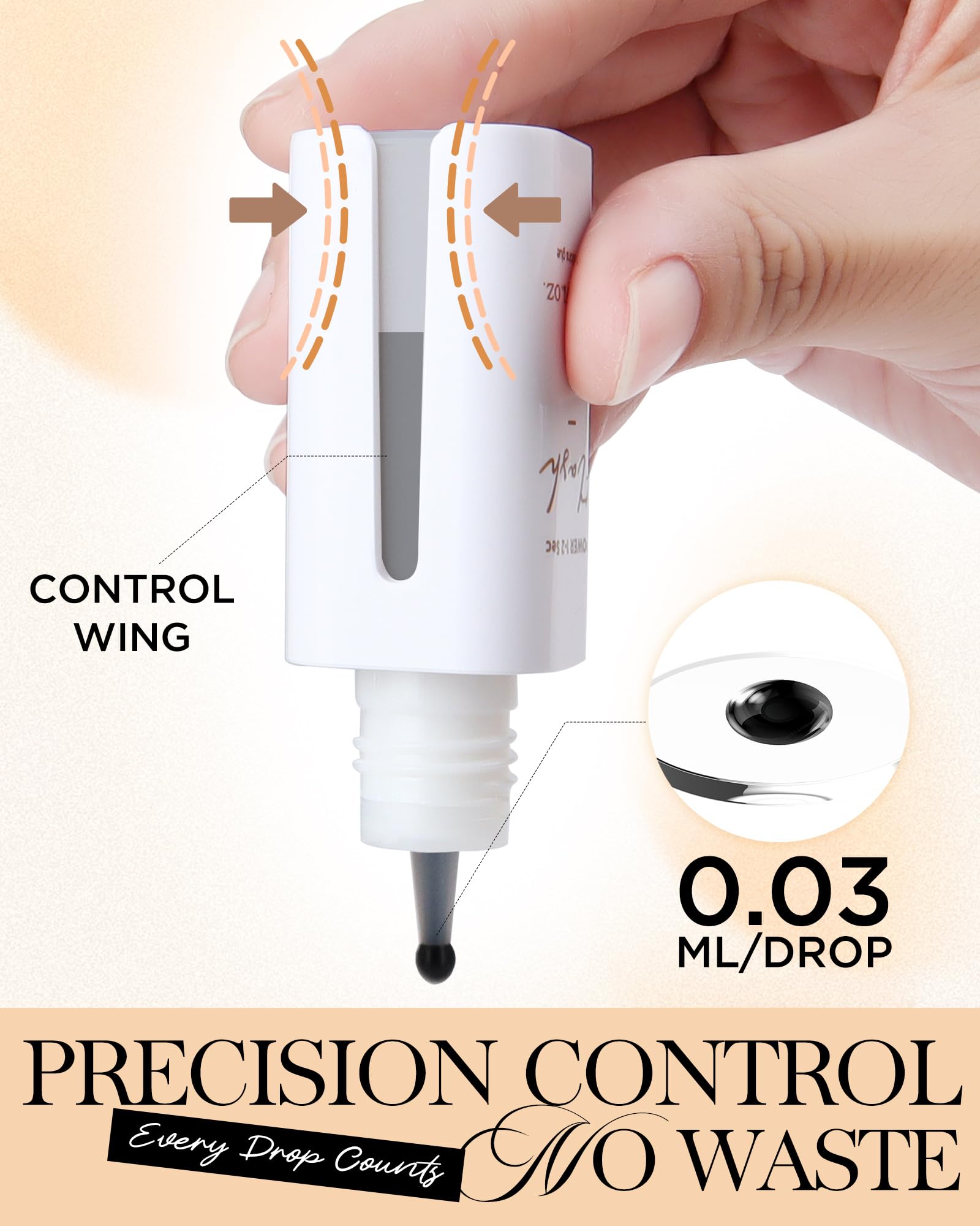 BEYELIAN precision-drops illustrate controlled glue amount for minimal waste and consistent sets.