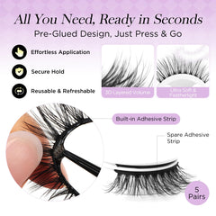 BEYELIAN lash band close-up highlighting seamless application