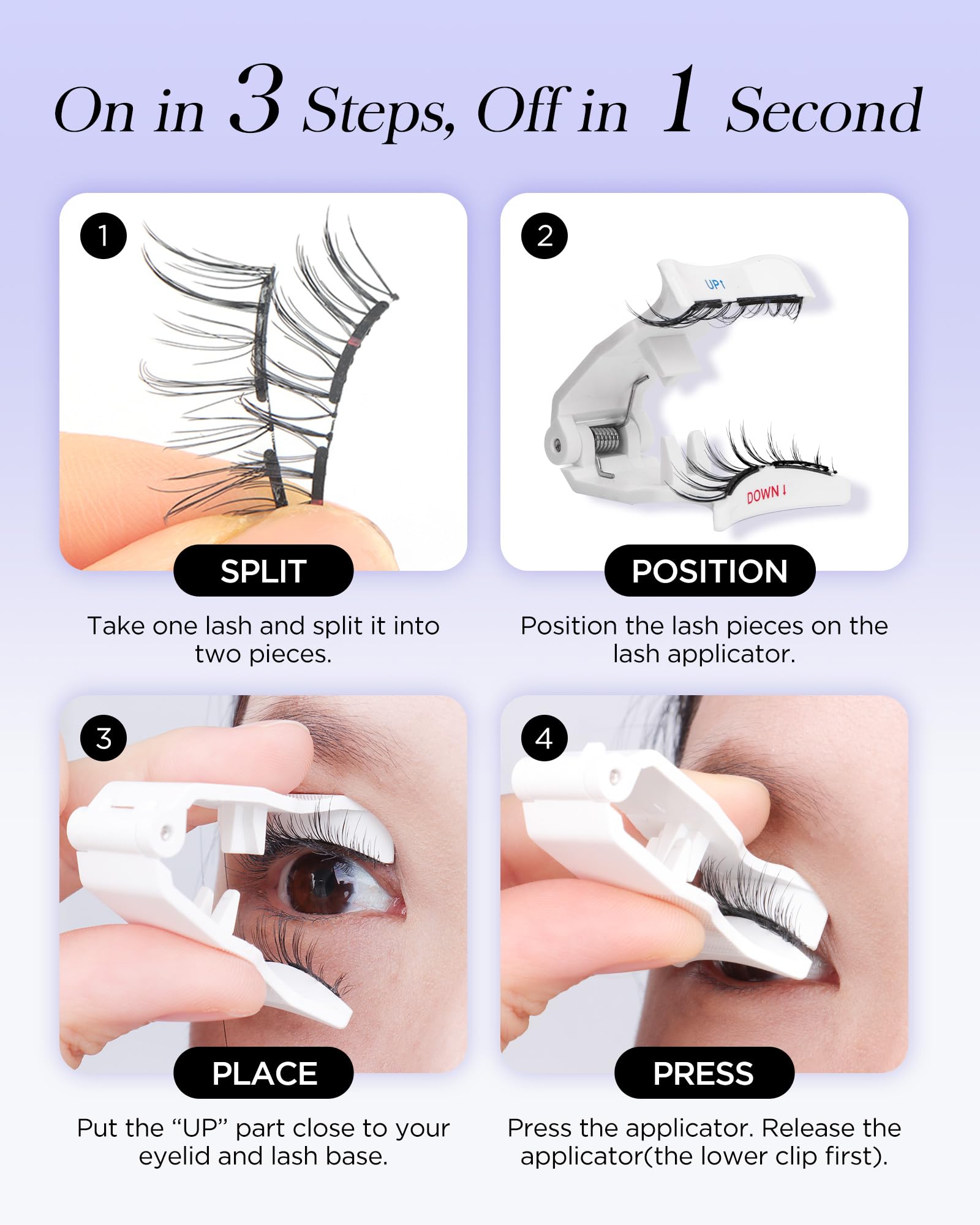 BEYELIAN travel-friendly case housing compact magnetic lash set