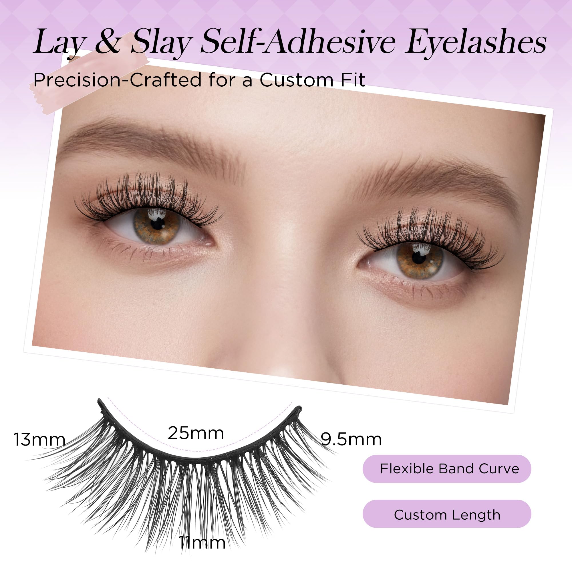BEYELIAN wispy 3D lashes close-up with soft, feather-light texture