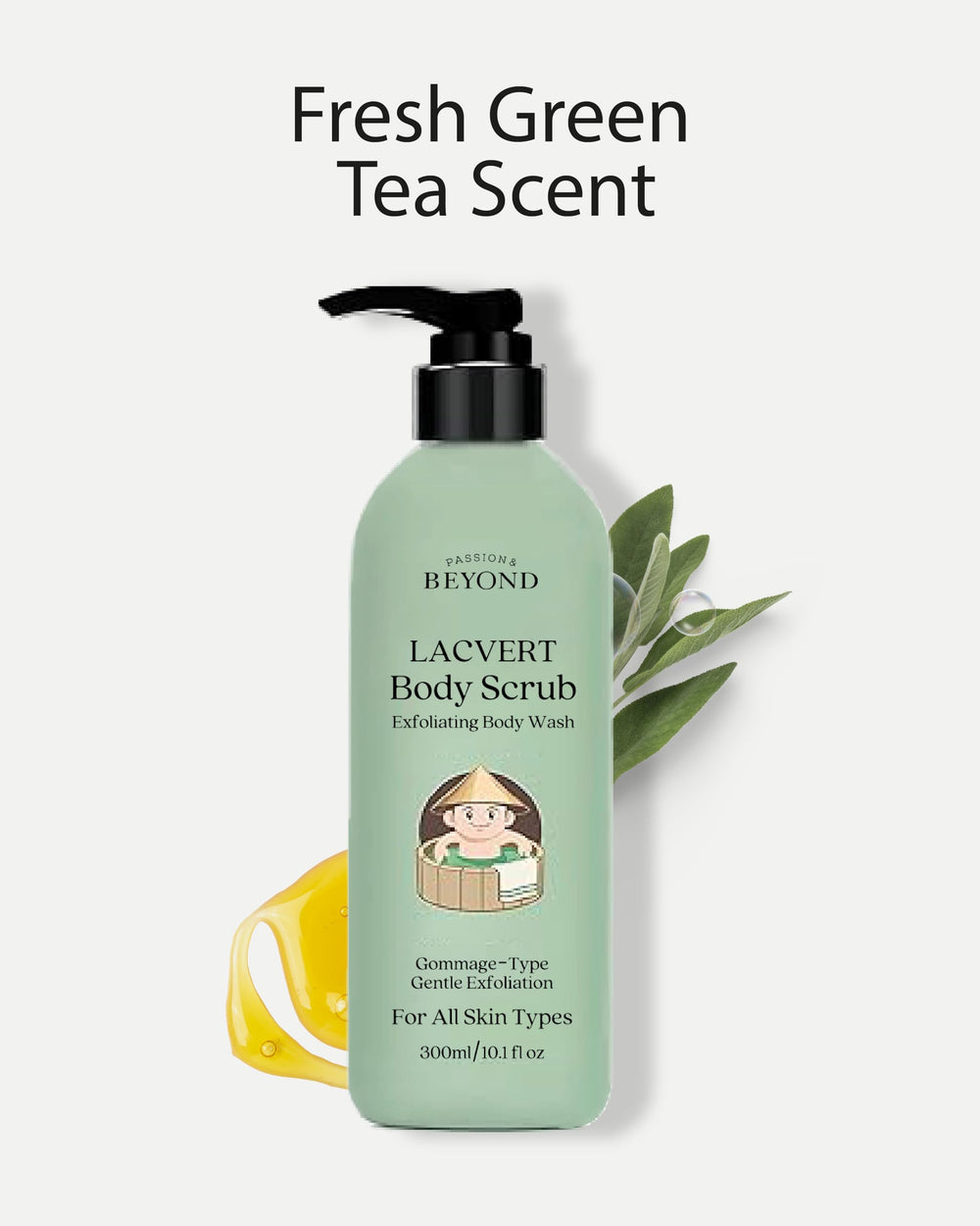 BEYOND Lacvert green-tea essence highlights calming spa-like skin comfort during use.