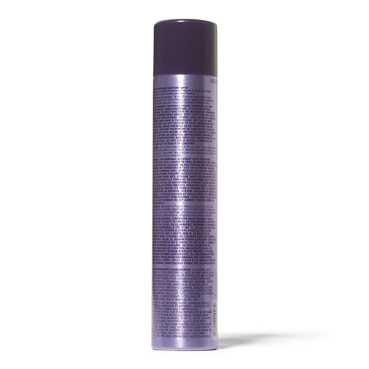 Beyond the Zone Frozen Stiff spray highlights instant-dry finish for versatile styling.